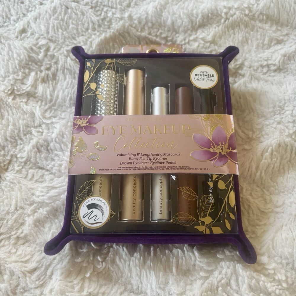 Beauty Concepts Eye Makeup Collection 5 Piece Set Mascara‎ Eyeliner Black Brown